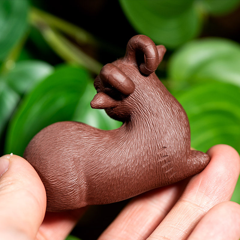 茶宠紫砂可养拉毛生肖羊摆件雕塑茶玩茶盘装饰小件精美茶礼品,淘宝优惠券,粉丝福利购,淘宝优惠卷