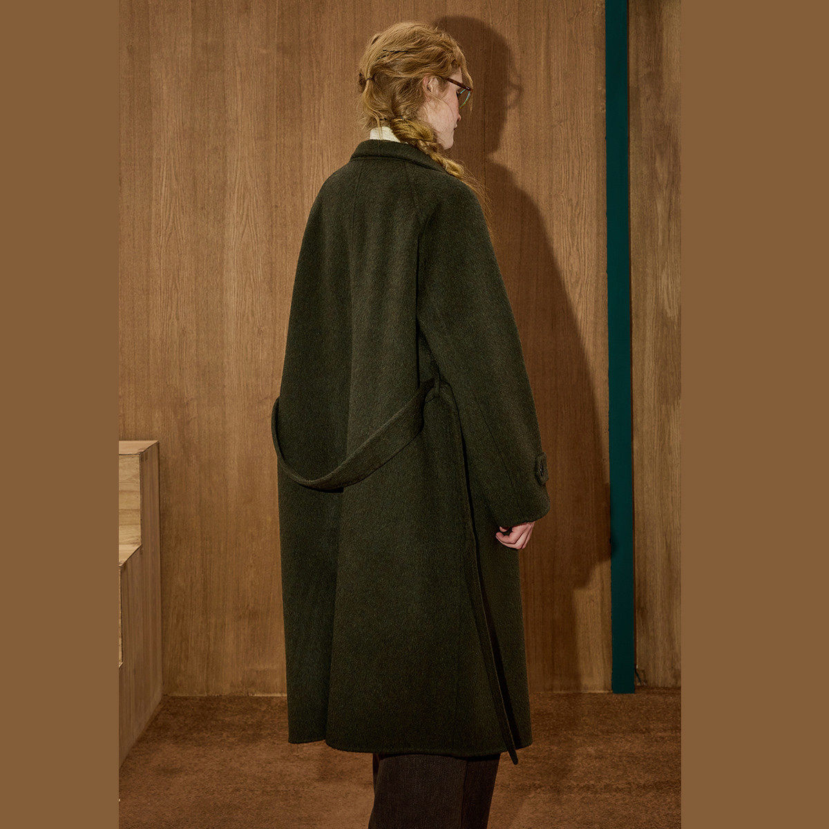 coolhut极简风长款羊绒大衣女双排扣廓形老钱风外套,淘宝优惠券,粉丝福利购,淘宝优惠卷