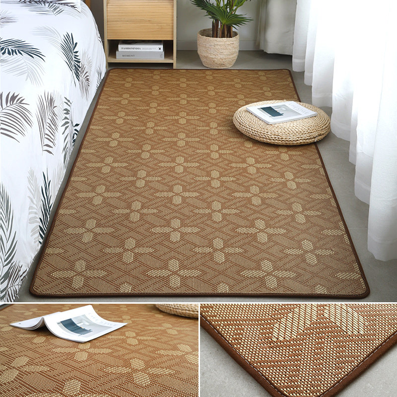 夏季床边b毯夏凉垫藤编凉席地毯床边垫子夏天地板铺垫凉感藤席地,淘宝优惠券,粉丝福利购,淘宝优惠卷