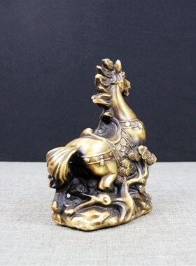 黄铜马到成功铜马生肖铜马奔腾马摆设家居室开业礼品