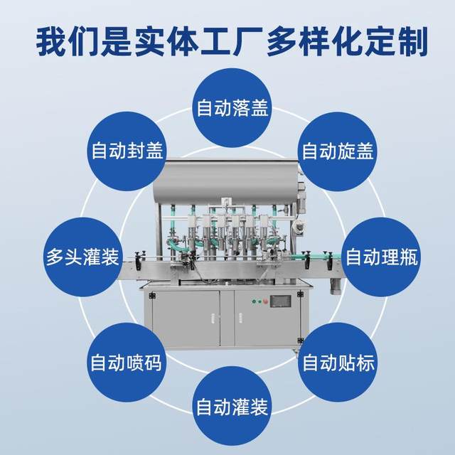 Fully automatic linear filling machine assembly line customized paste liquid dishwashing liquid liquor sauce laundry detergent filling