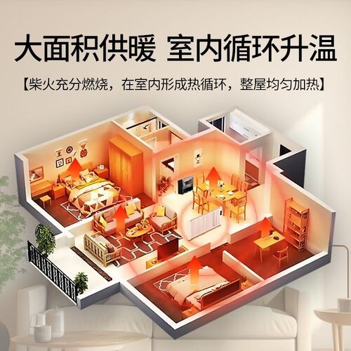 壁炉真火木柴取暖器冬天家用冬季室内燃木柴农村柴火取暖炉烧柴 - 图3