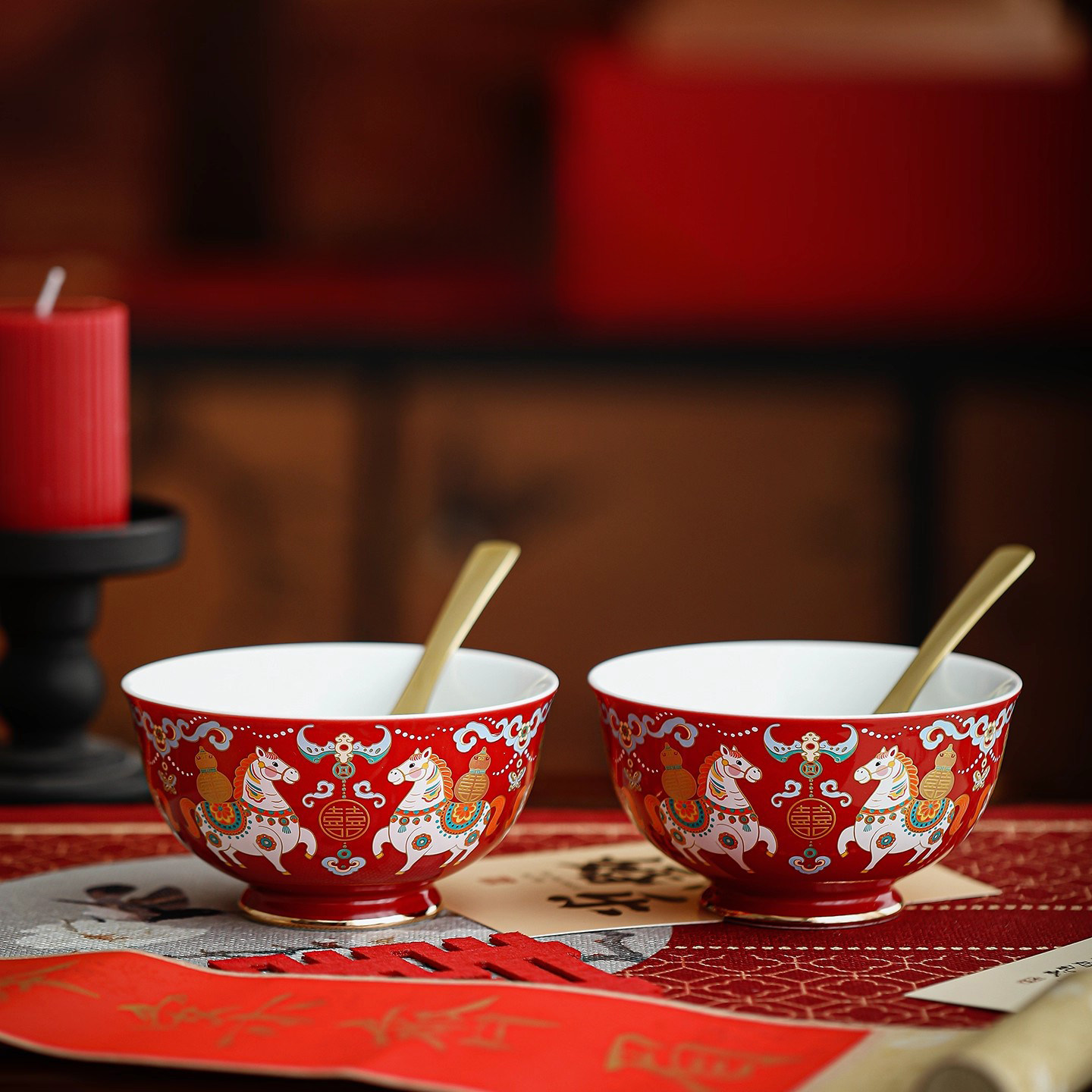 马上有喜碗筷套装婚礼百年好合喜碗陶瓷对碗送闺蜜新人新婚餐具,淘宝优惠券,粉丝福利购,淘宝优惠卷