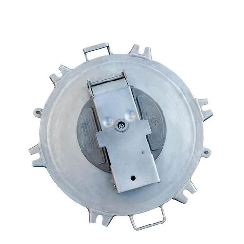 湖北不锈钢6爪防爆人孔盖罐车快开防爆人孔盖带法兰款 - 图1