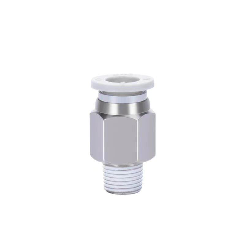 亚德客气动气源迷你螺纹直通气缸快插快速气管气接头PC4 6 8 -M5 - 图3