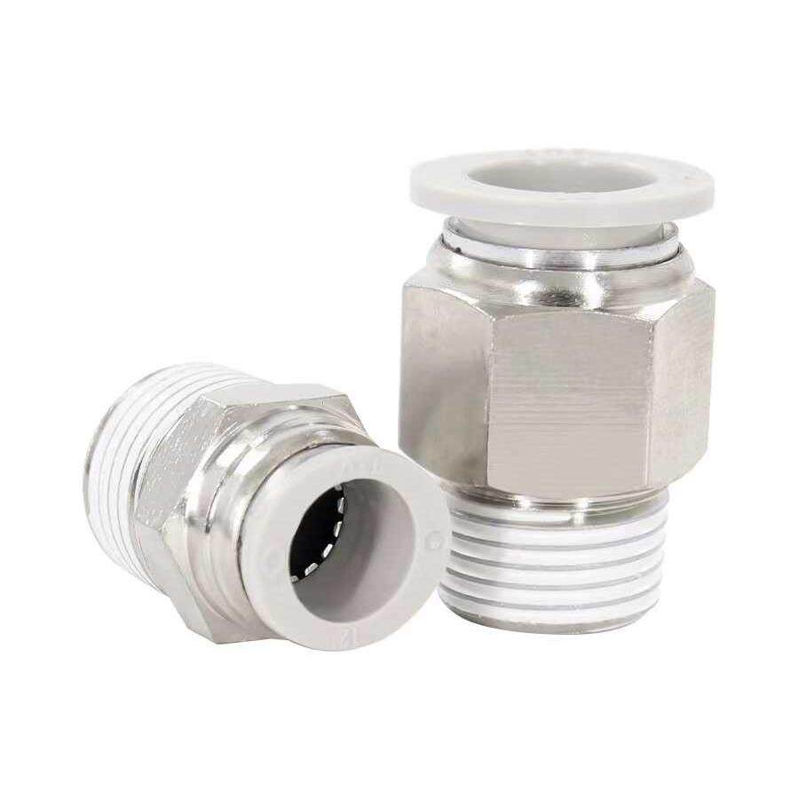 亚德客气动气源迷你螺纹直通气缸快插快速气管气接头PC4 6 8 -M5 - 图2