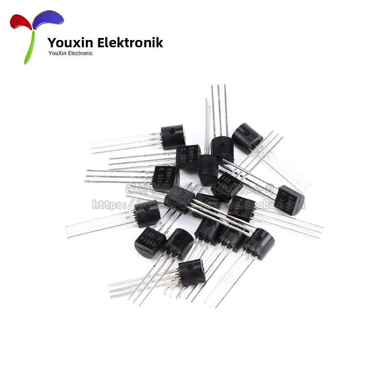 原装正品 S9014 TO-92 NPN晶体管 45V/100mA 直插三极管（20祇） - 图1