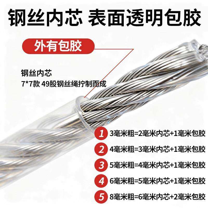 晾衣绳子室外晒被子加粗包塑钢丝绳阳台顶楼专用防风防滑凉晒神器,淘宝优惠券,粉丝福利购,淘宝优惠卷