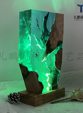 手工树脂海洋鲸鱼家居装饰氛围情侣中秋