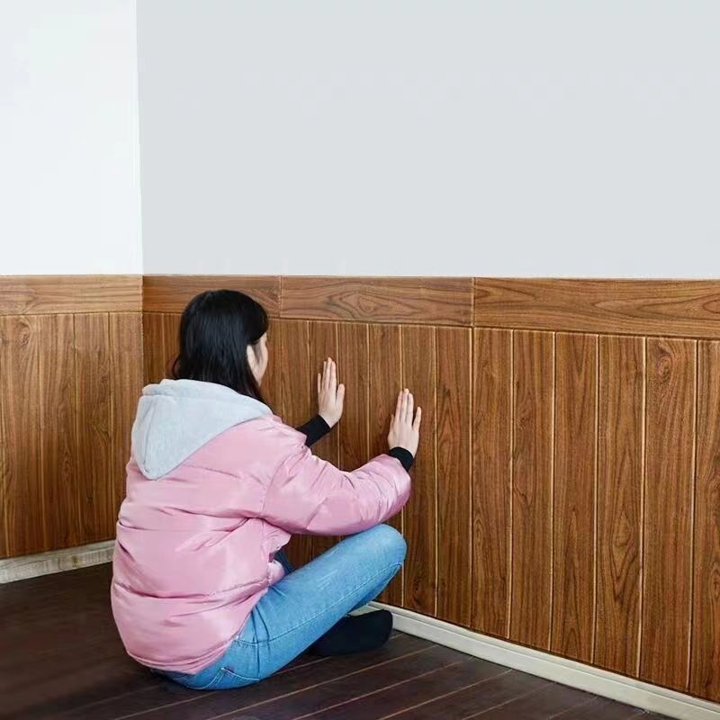 自粘木纹3d立体墙贴防水防潮墙面翻新装饰客厅背景墙墙裙墙纸壁纸,淘宝优惠券,粉丝福利购,淘宝优惠卷