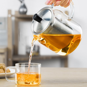 尚明玻璃茶壶套装家用过滤飘逸杯全透明泡茶器冲茶杯耐热沏茶茶具