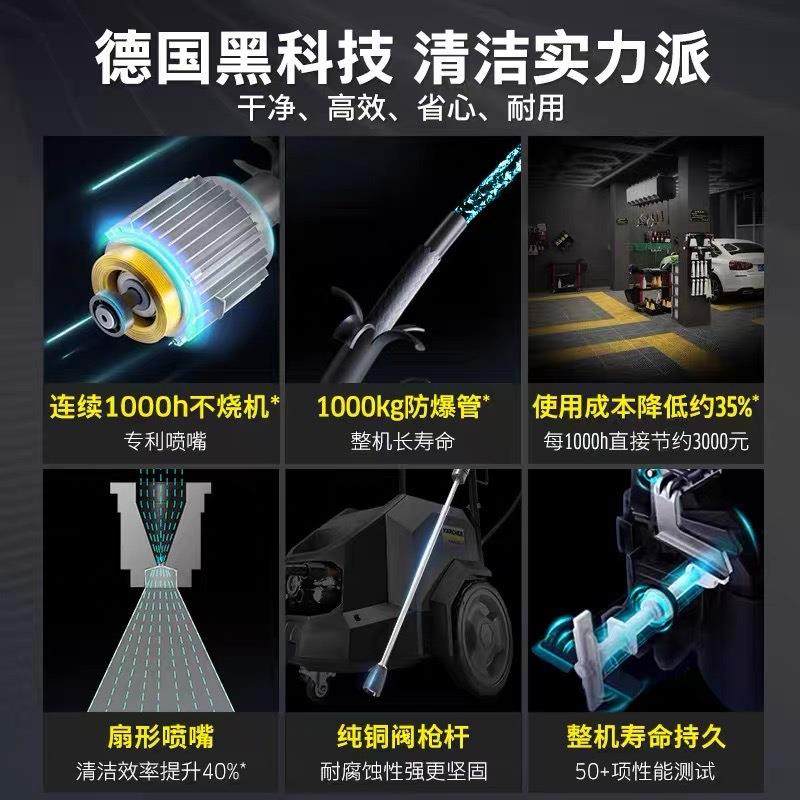 德国商用洗车店洗车机高压水枪大功率工业级水泵清洗机HD6/11 - 图1