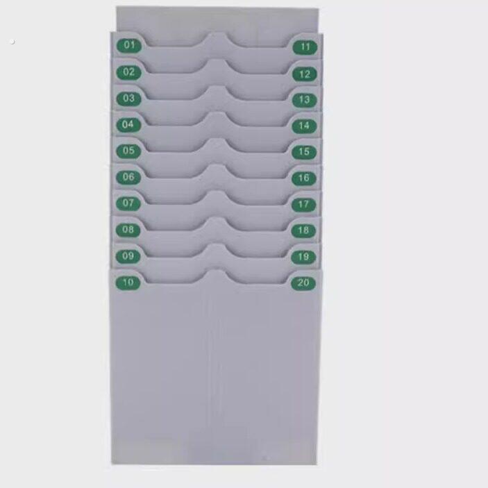 Card box fixed attendance rack combined plastic card bag management card rack punch card slot employee