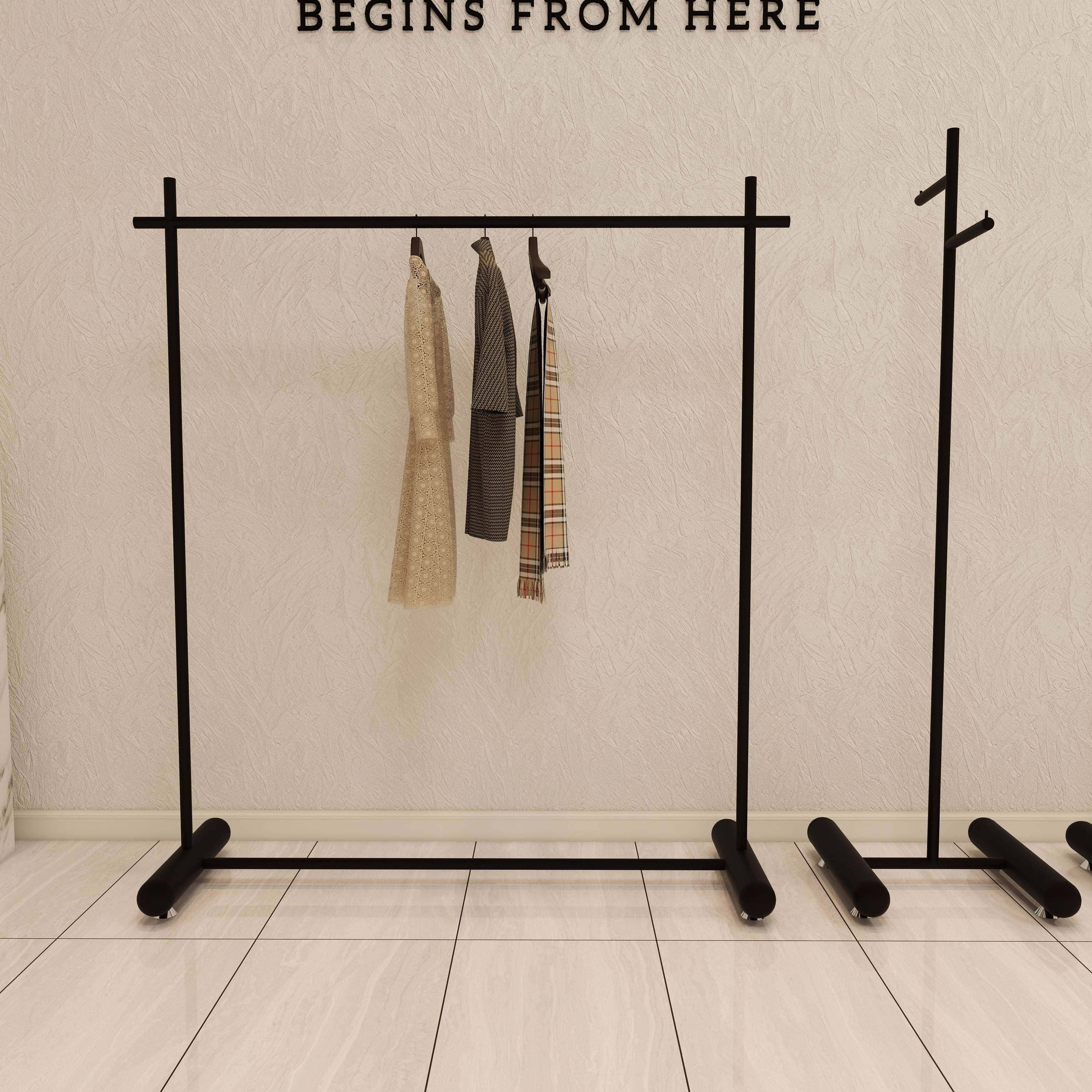 服装店展示架黑色挂衣架女装童装店专用落地架铁艺货架中岛礼服架,淘宝优惠券,粉丝福利购,淘宝优惠卷