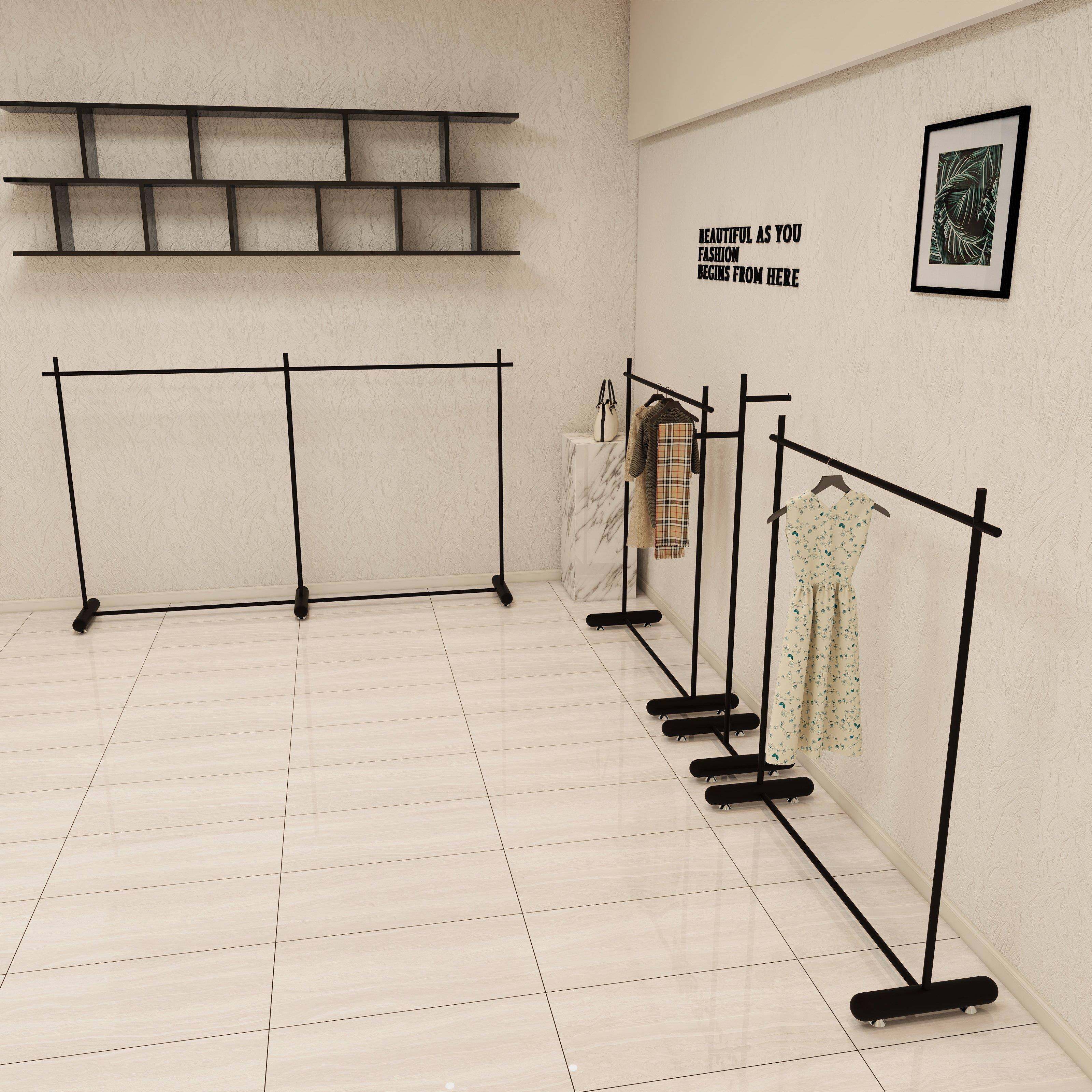 服装店展示架黑色挂衣架女装童装店专用落地架铁艺货架中岛礼服架,淘宝优惠券,粉丝福利购,淘宝优惠卷