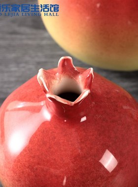 新中式多子多福金玉满堂石榴陶瓷花瓶文人茶室餐厅桌面装饰品摆件