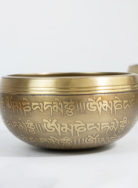 尼泊尔手工全套颂钵音钵音疗禅修打坐采耳梵音佛音铜磬钵盂碗