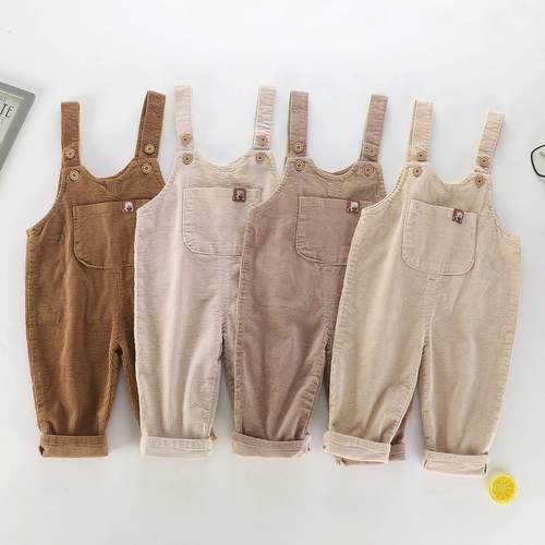 2023秋冬季休闲婴幼儿背带裤男女通用灯芯绒背带裤婴儿 - 图2