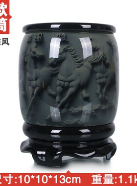 复古树脂笔筒摆件老师办公室书房桌面装饰品摆设实用礼品教师礼物