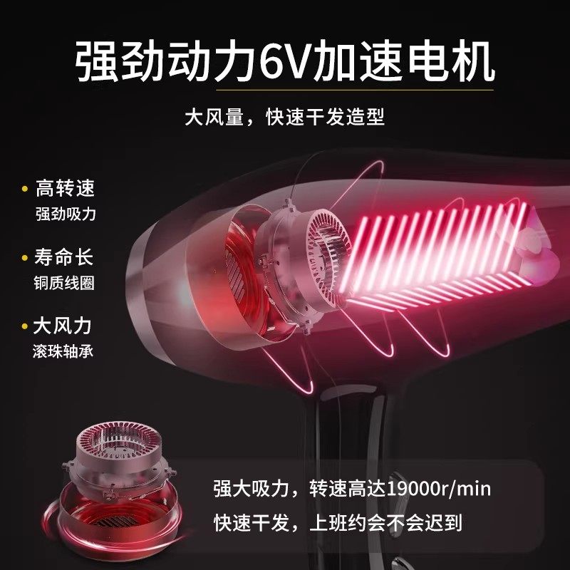 电吹风机家用负离子水润护发大风力理发店专用速干发廊大功率风筒,淘宝优惠券,粉丝福利购,淘宝优惠卷
