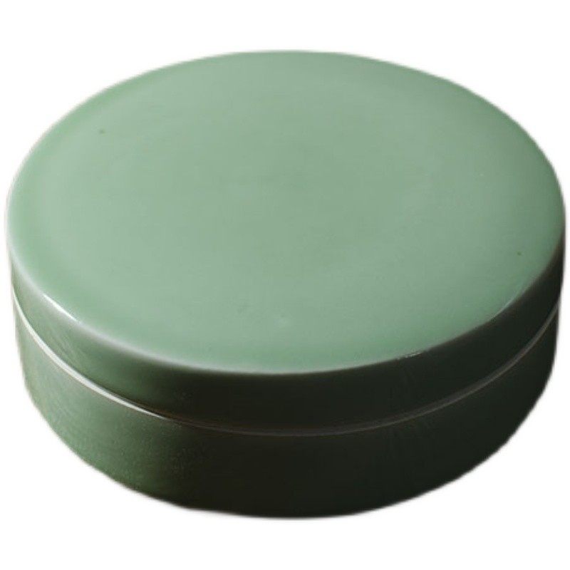 陶瓷砚台带盖保湿墨池毛笔文房四宝墨盘墨碟墨海多功能火锅砚双圈,淘宝优惠券,粉丝福利购,淘宝优惠卷