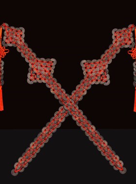 纯铜铜钱剑仿古金钱剑招财五帝钱宝剑道家剑挂件工艺品摆件