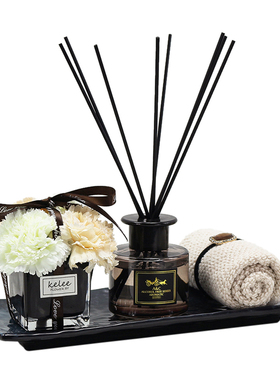 浴室香薰托盘套装卫生间小花瓶插花仿真花样板间美容院软饰品