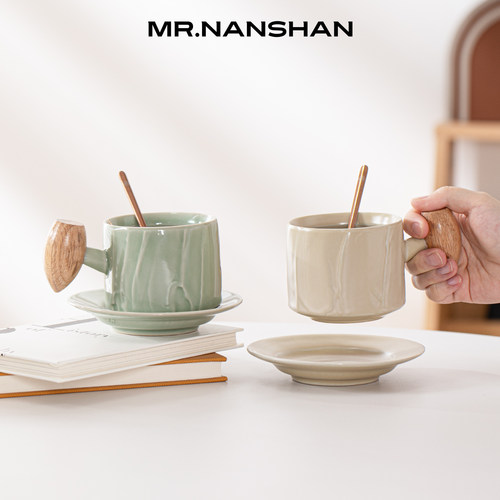 南山先生浪潮咖啡杯陶瓷高档个人专用高级下午茶杯创意水杯礼物品 - 图1