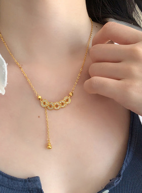 五帝钱币葫芦项链女款