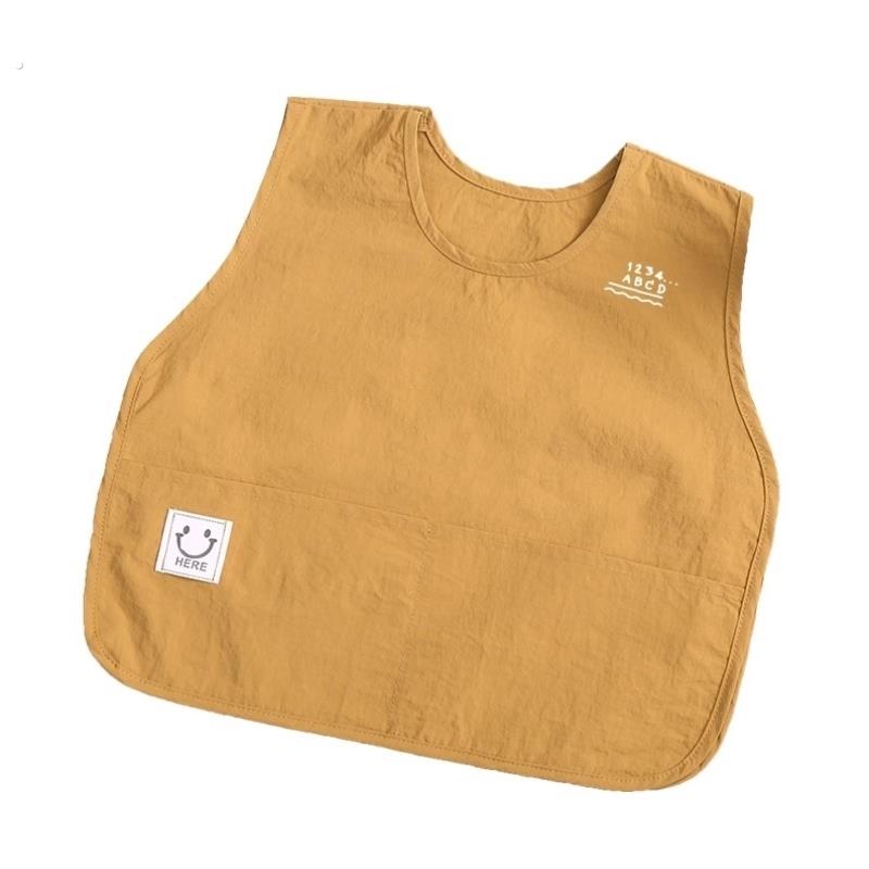 Kindergarten baby waterproof and anti-dirty smock children's sleeveless apron bib thin baby eating and dressing summer