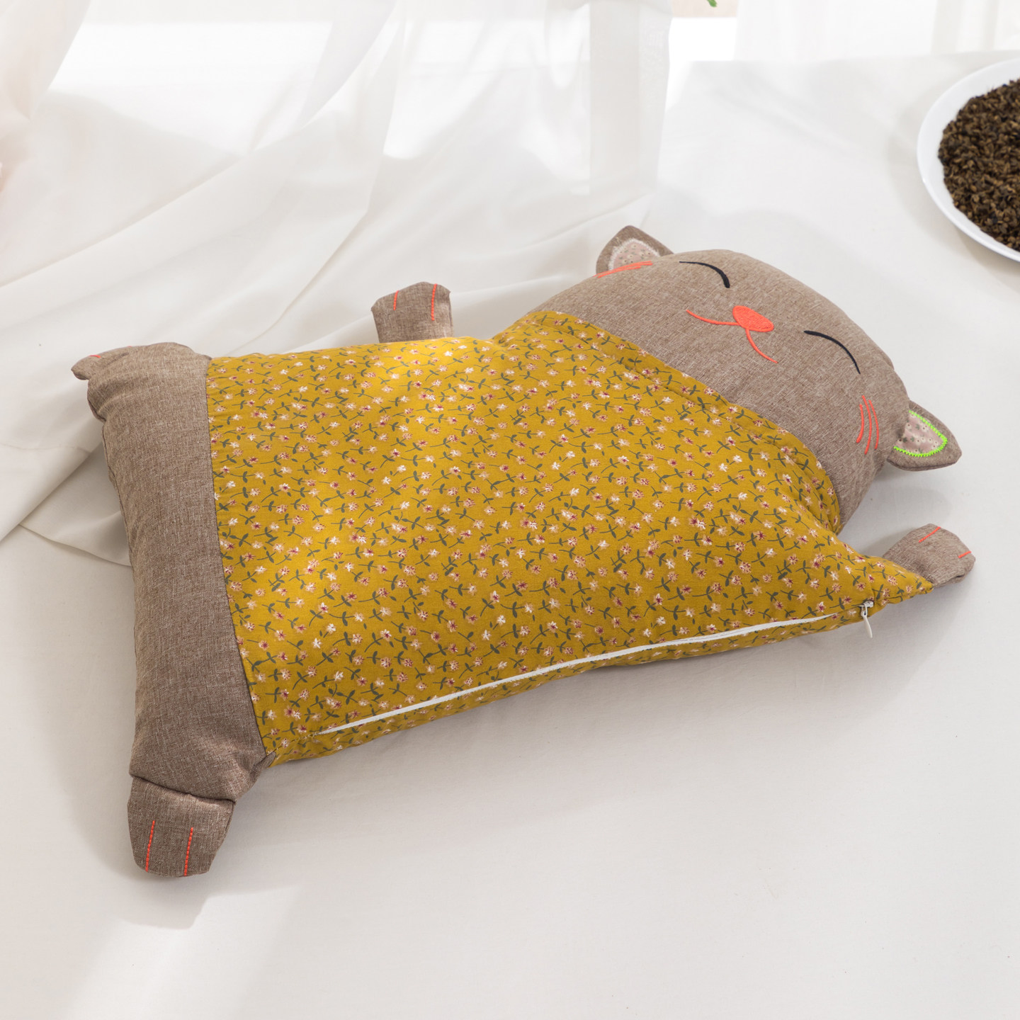 可爱儿童荞麦枕纯棉招财猫荞麦皮枕头枕芯卡通学生护颈椎可拆洗,淘宝优惠券,粉丝福利购,淘宝优惠卷