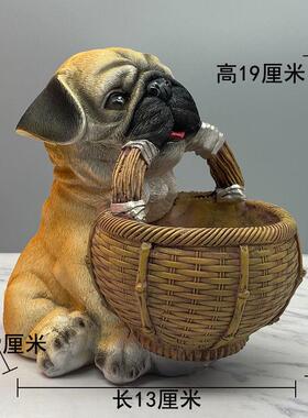 门口放钥匙神器玄关收纳高级感入户门入门摆件的收纳筐存放盒装饰