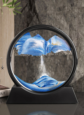 创意艺术沙漏流沙画摆件家居客厅酒柜电视柜办公室轻奢装饰品礼物