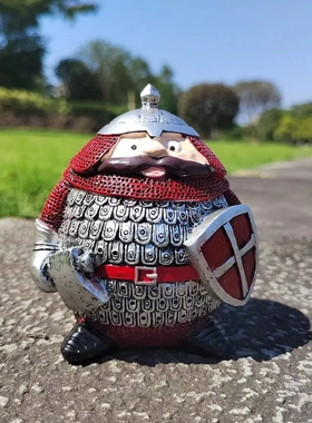 圣诞节圣诞小矮人侏儒骑士雕像树脂工艺品桌面小摆件圣诞节装饰