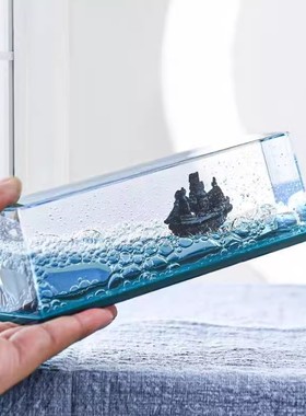 黑珍珠号流体游轮摆件桌面装饰品