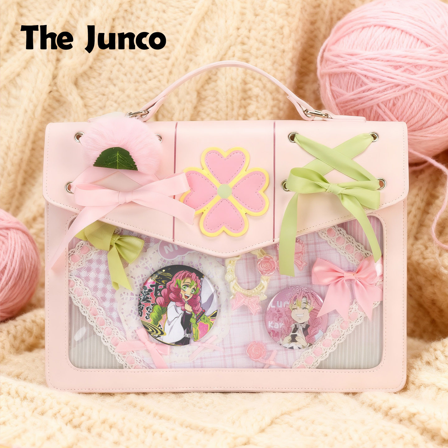 官方原创鬼灭之刃周边痛包甘露寺蜜璃新款高级托特包女大容量包包,淘宝优惠券,粉丝福利购,淘宝优惠卷