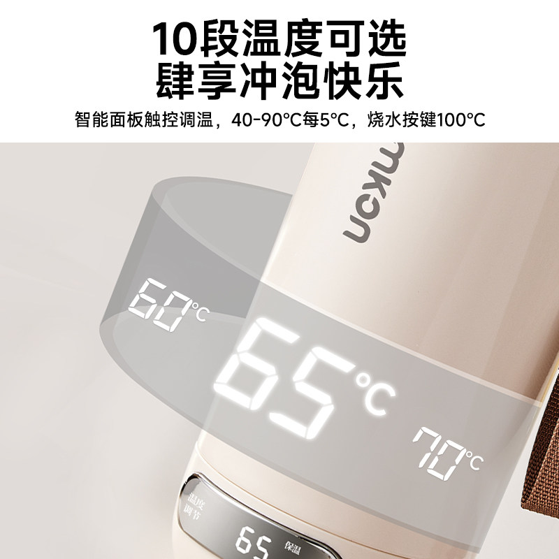 德国珍贡烧水杯便携式烧水壶出差旅行电热水杯加热恒温杯热水壶 - 图1