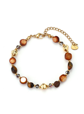 天然虎眼石串珠项链女轻奢高级感