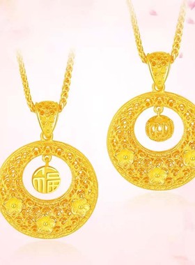 沙金项链镂空轻奢高级感织梦网