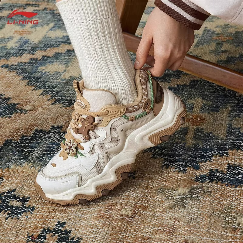 李宁猫爪LITE 2女鞋2025秋季新款复古经典走路运动休闲鞋AGCU176 - 图1