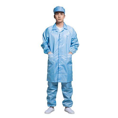 防静电服翻领拉链大褂长款无尘服男电子厂车间白色工作服防护服女 - 图3