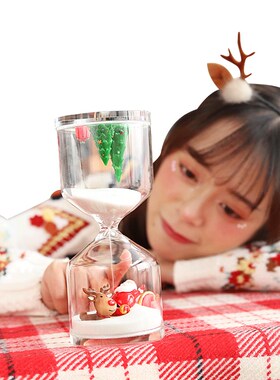 创意沙漏计时器15/30/60分钟时间儿童水晶装饰客厅办公室摆件个性