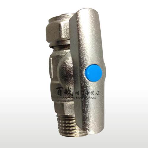 黄铜内外丝活接卡套球阀冷热水开关铝塑管阀4分5分6分1寸Q31F-16T - 图1