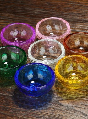 七彩水晶供水碗七宝净水供水杯批量发家居用品家用摆Z件七个/套