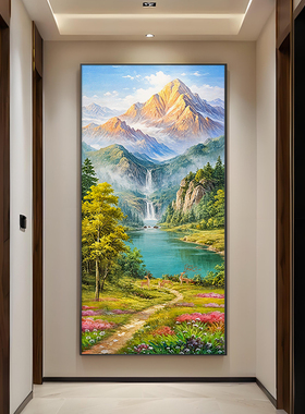 【新品7折】金山聚宝盆玄关挂画