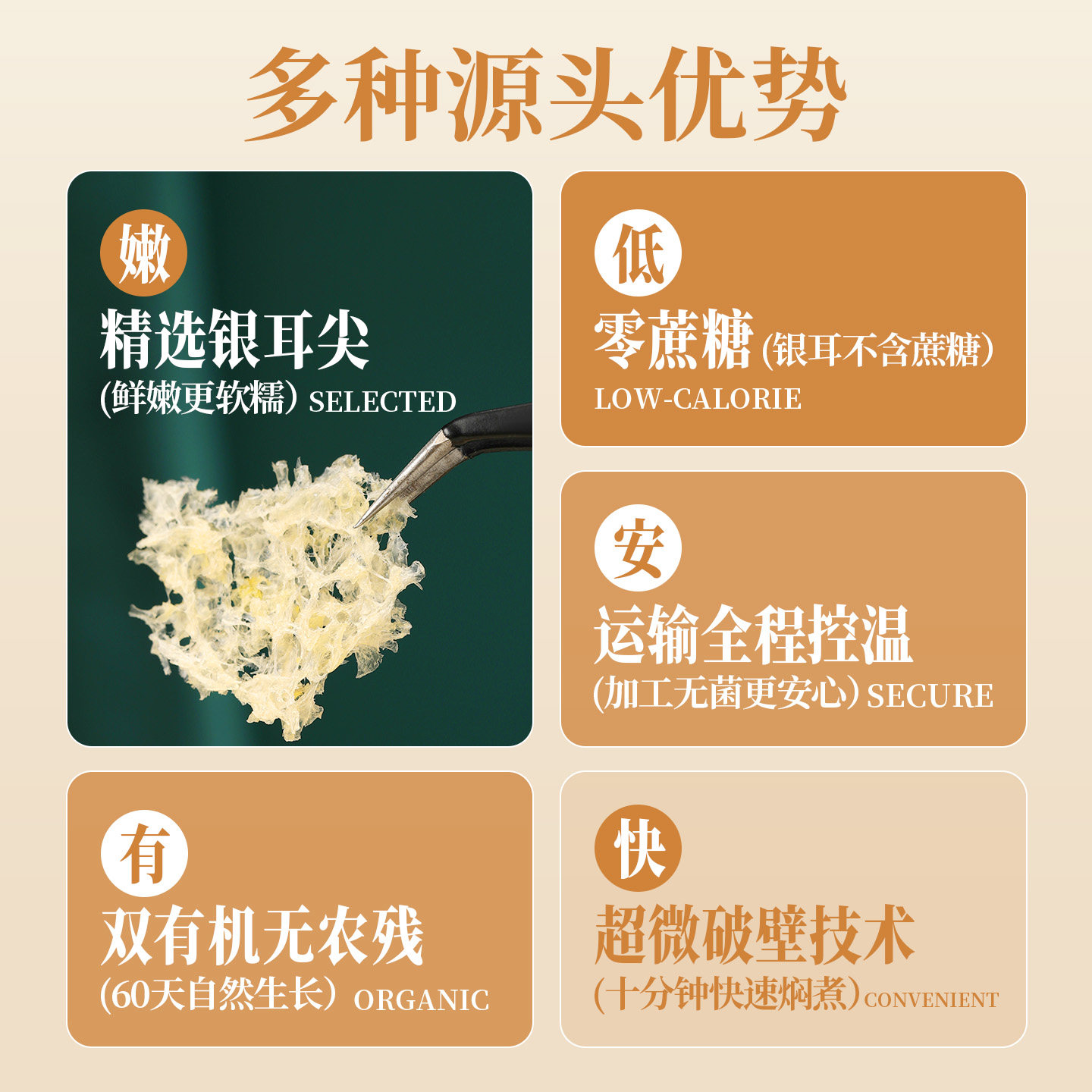 七品燕有机本草银耳干货鲜炖燕窝银耳羹特级免煮冲泡即食旗舰店