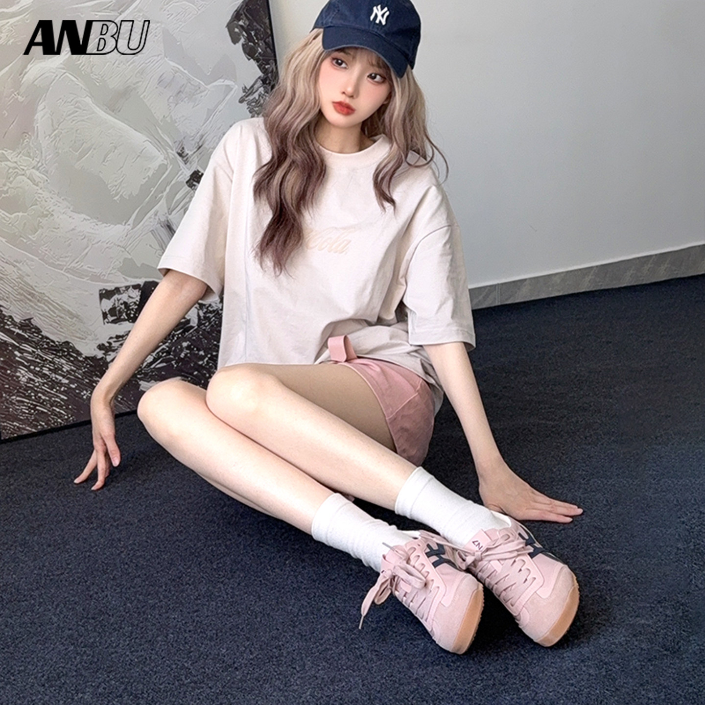 安步ANBU德训鞋女鞋2025新款秋季透气粉色休闲轻便平底百搭阿甘鞋,淘宝优惠券,粉丝福利购,淘宝优惠卷