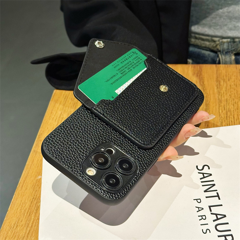 坎宁安适用于三星S25Ultra带卡包手机壳S24插卡套S23+商务卡包S21FE门禁A55公交卡a34复古A60s时尚a25简约a35 - 图2