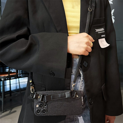 适用于华为荣耀play9T手机壳麦芒30/20手腕带5T斜跨绳4t支架8活力版荔枝纹5G复古4pro小众3E简约6Tpro手扣女 - 图3