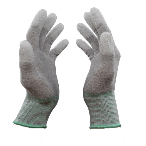 碳纤维涂指手套10l双装防静电无尘电子薄款作业PU涂层劳保耐磨包 - 图3